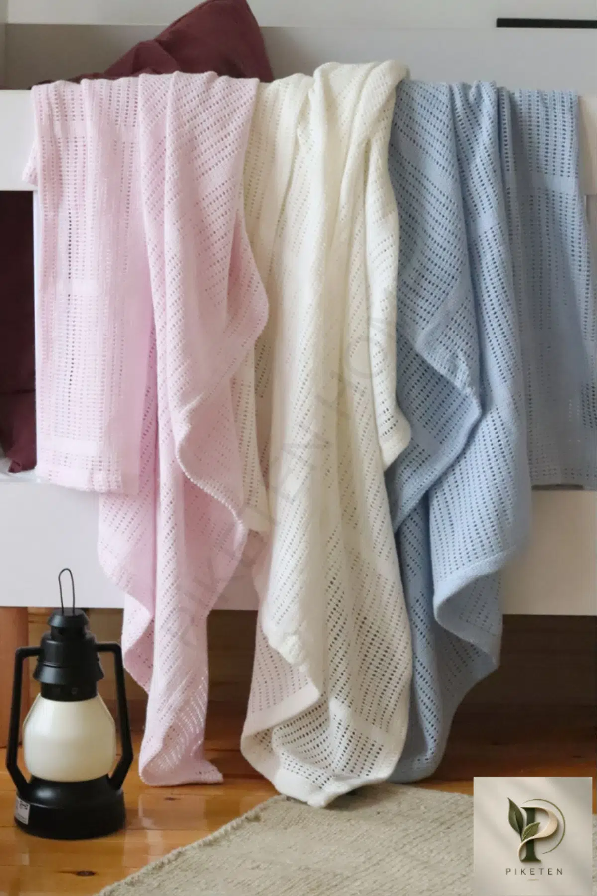 Gözenekli Bebek & Çocuk Pikesi Cellular Blanket %100 Pamuk